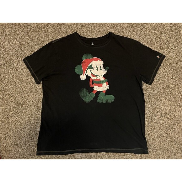 Disney Parks Mickey Mouse Christmas T-Shirt Short Sleeve - Men's Size XL - Picture 1 of 6